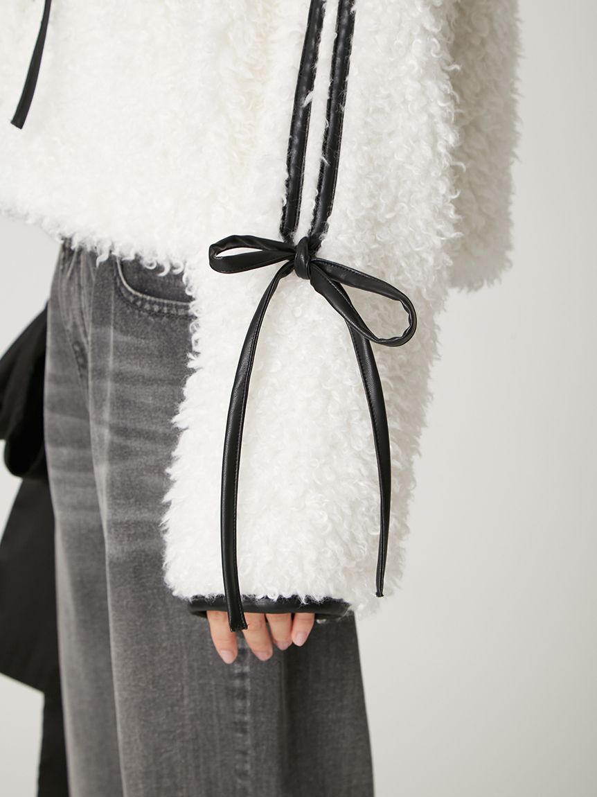 リボンボアファージャケット(ブルゾン)｜アウター｜FRAY I.D（フレイ