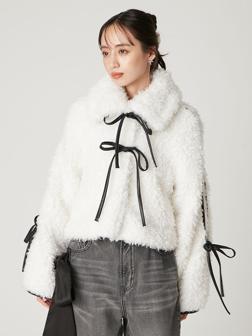 リボンボアファージャケット(ブルゾン)｜アウター｜FRAY I.D