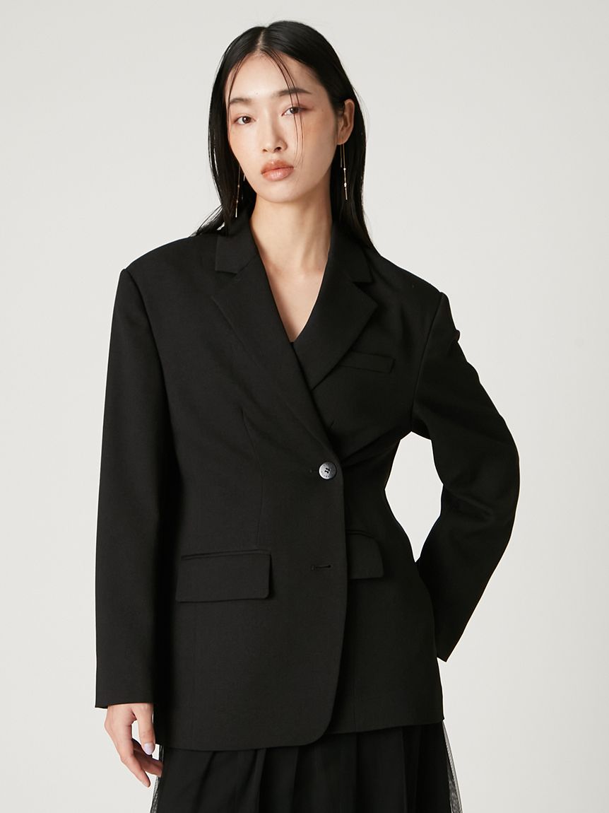 ［未使用 ］2025 FRAY I.D カラミジャケット 23980円 黒 2wayビッグジャケット(ジャケット)｜アウター｜FRAY I.D（フレイ