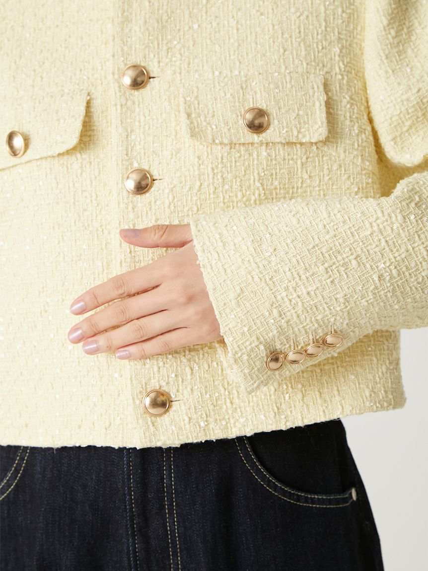 COCUCA クロップド ツイードジャケット COCUCA クロップド ツイードジャケット COCUCA クロップド ツイード