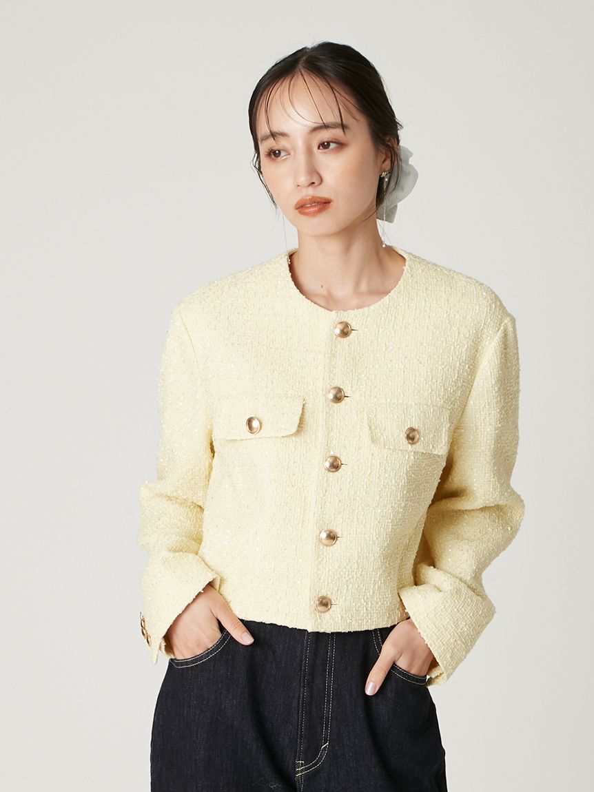 クロップドツイードジャケット(ジャケット)｜アウター｜FRAY I.D