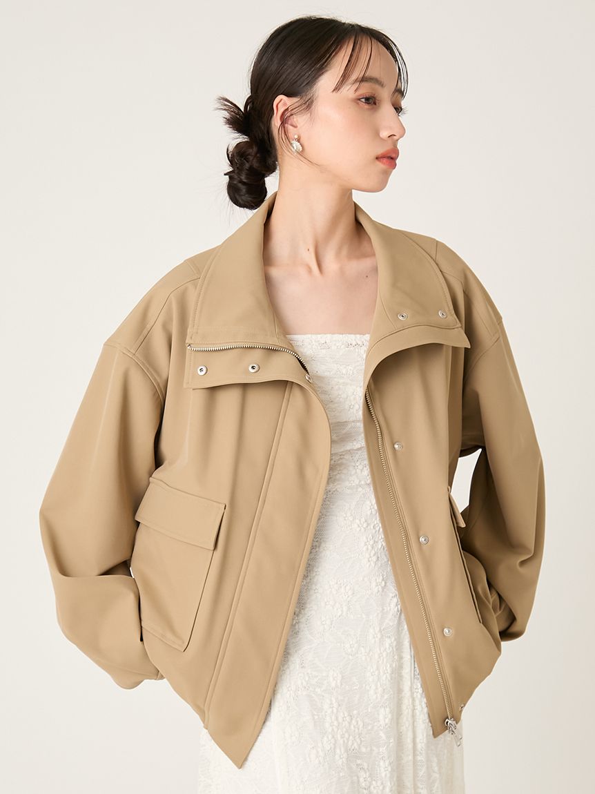 FRAY I.D ノーカラーバリエーションオーバーサイズ ジャケット ベージュ 中古・古着通販】FRAY ID (フレイ アイディー) テーラードジャケット