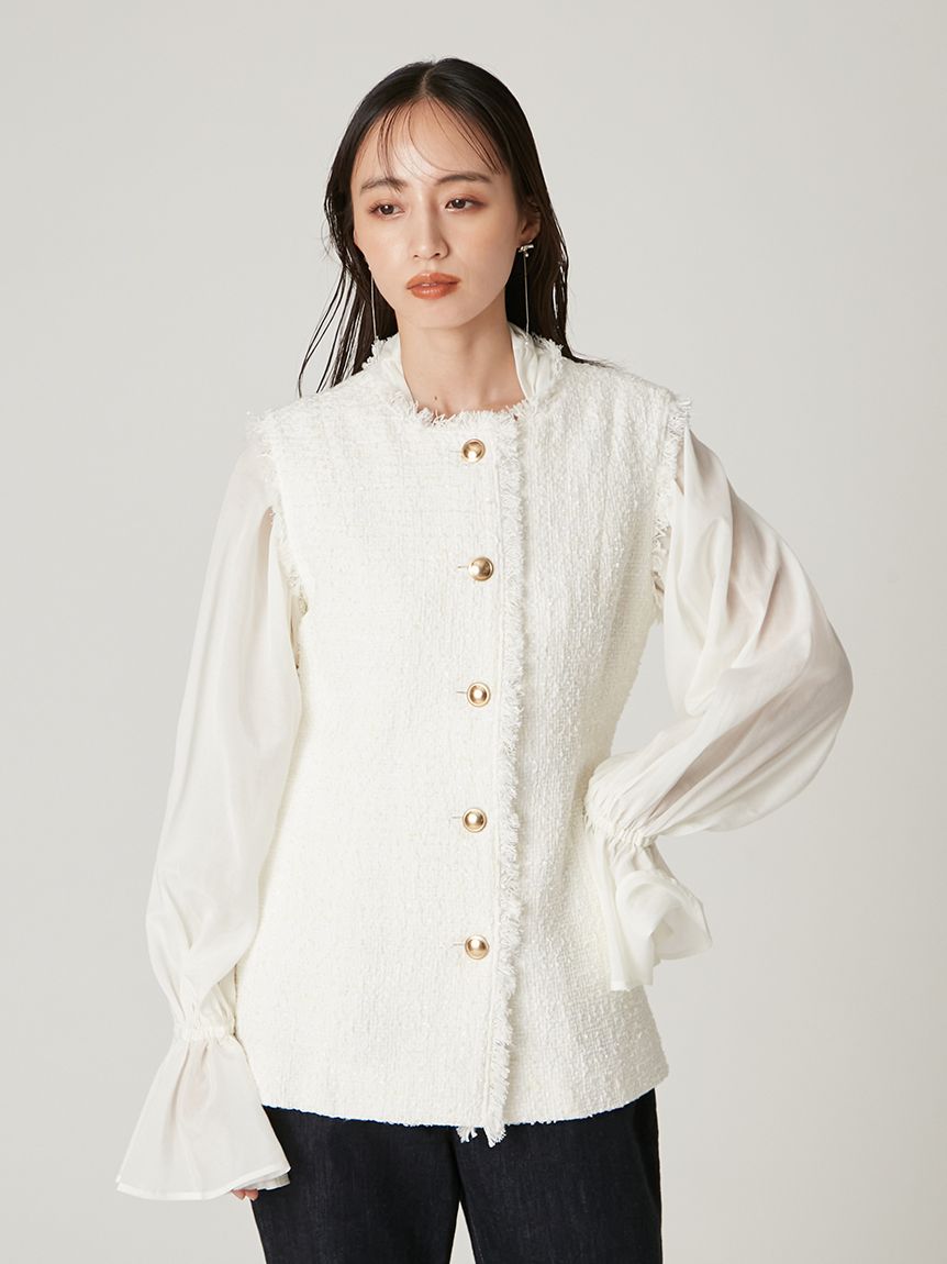 ツイードペプラムジレ(ジャケット)｜アウター｜FRAY I.D（フレイ