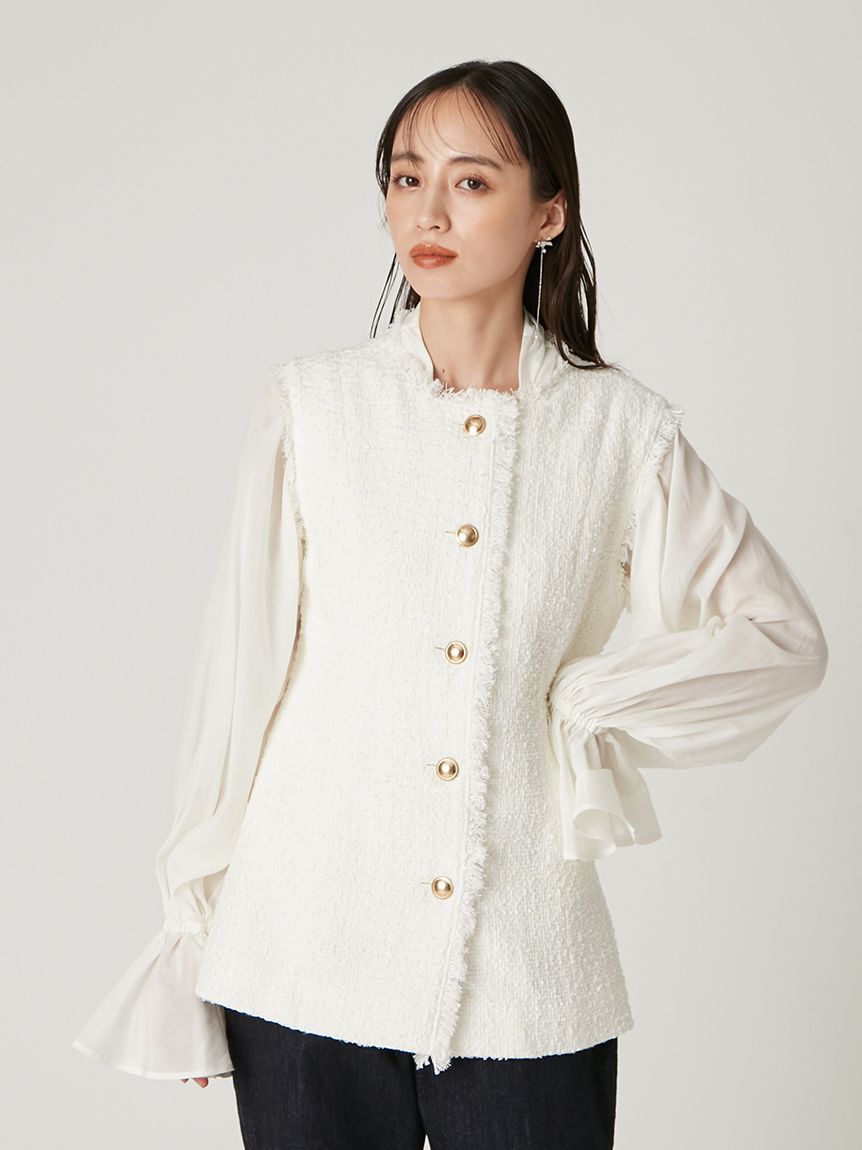 ツイードペプラムジレ(ジャケット)｜アウター｜FRAY I.D（フレイ