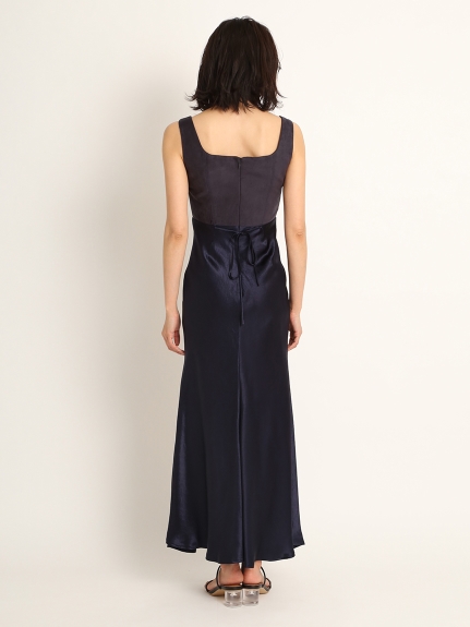 スエードコンビフレアードレス マキシ ロングワンピース ワンピース Fray I D フレイ アイディー の通販サイト 公式