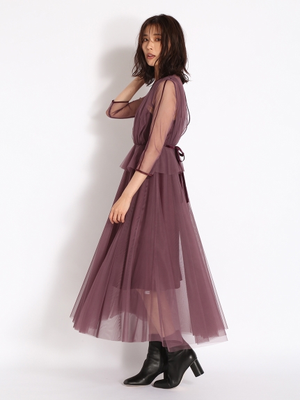 チュールレイヤードレス マキシ ロングワンピース ワンピース Fray I D フレイ アイディー の通販サイト 公式