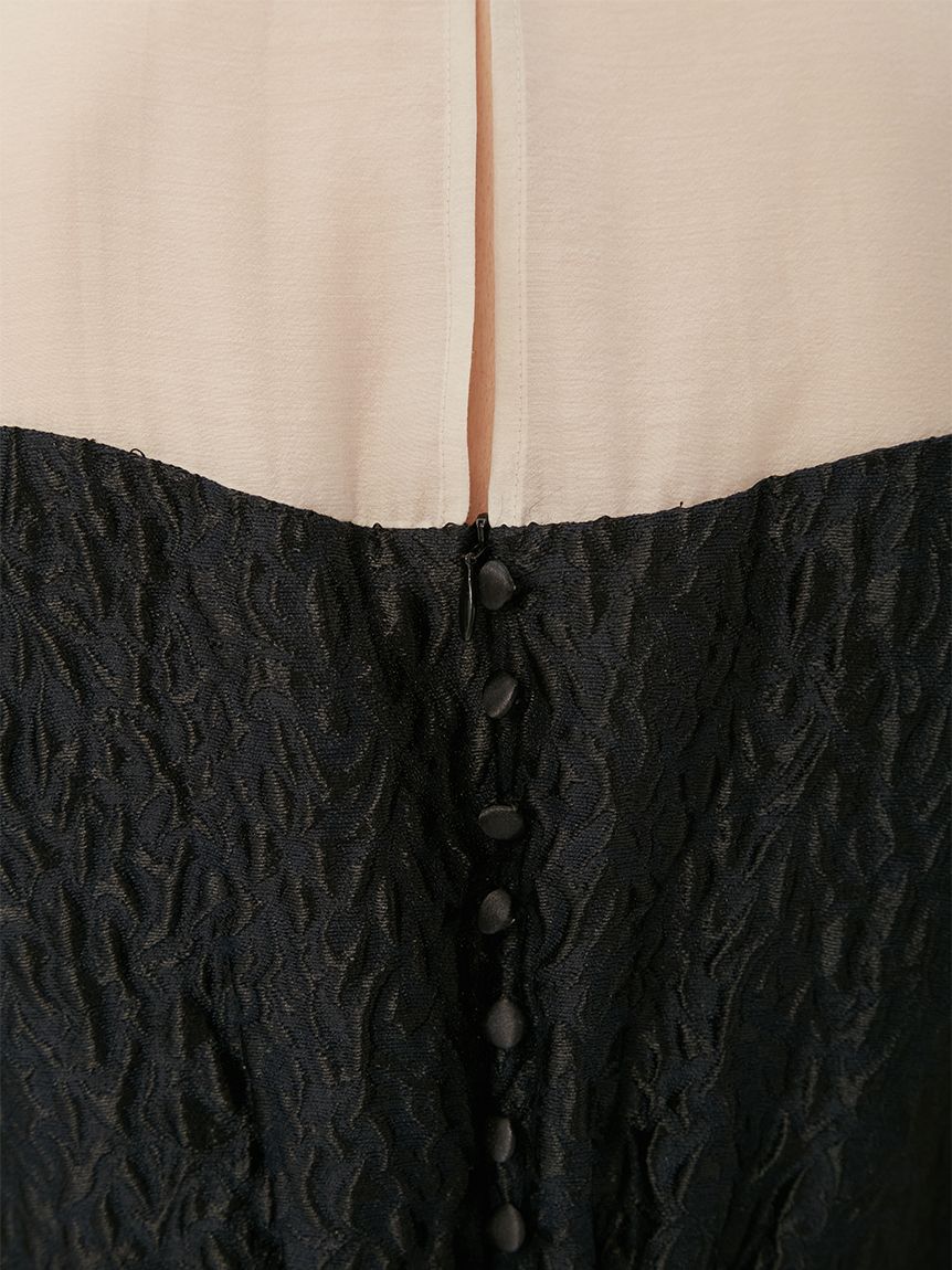 FRAY I.D フレイアイディースモールフラワージャガードドレス0