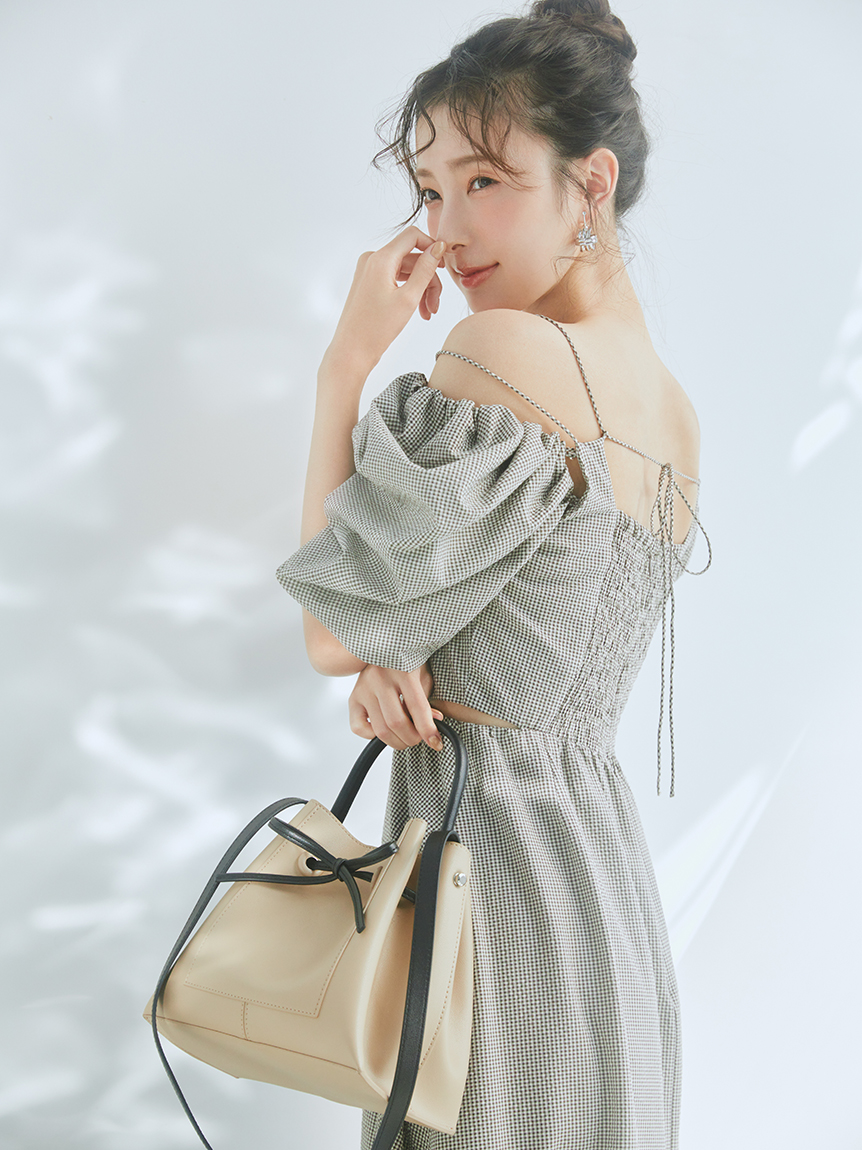 WEB限定カラー】3wayパフスリーブワンピース(マキシ・ロング WEB限定カラー】3wayパフスリーブワンピース(マキシ・ロング