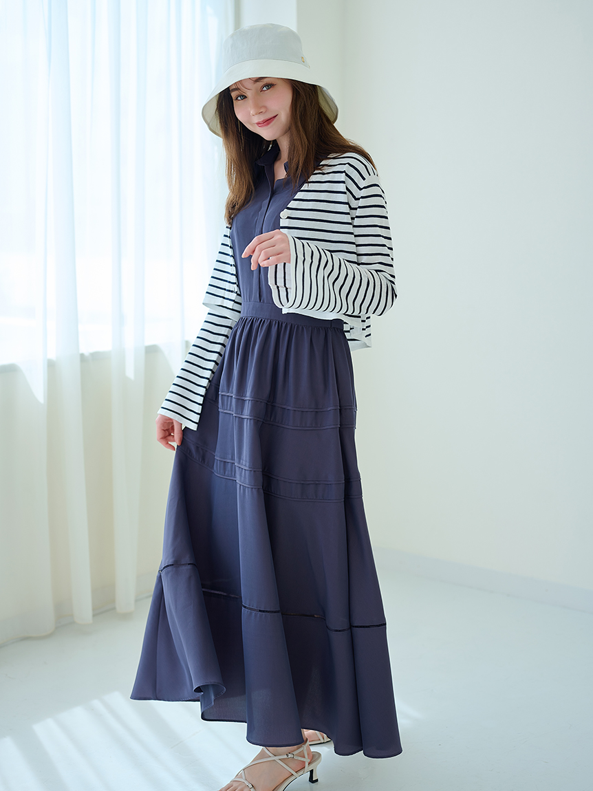 UVカット＞【LIMITED】カーデセットノースリワンピース(マキシ