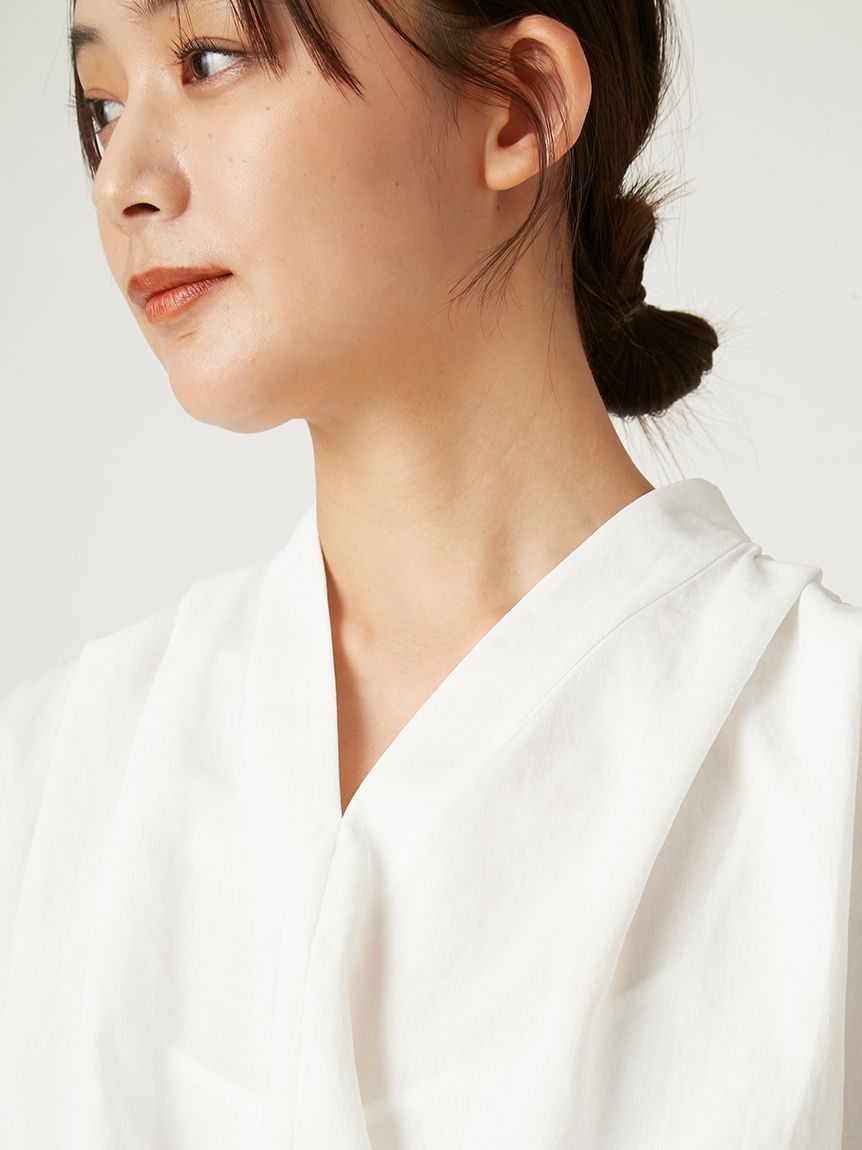 フロントノットドレス／ウォッシャブル・防シワ・接触冷感・吸水速乾