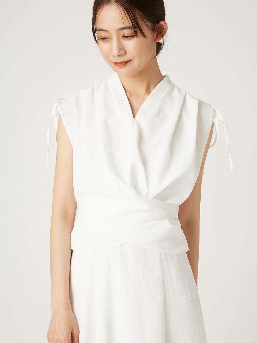 【新品】フレイアイディー　フロントノットドレス　ウォッシャブル接触冷感・吸水速乾 FRAY I.D｜フロントノットドレス/ウォッシャブル・防シワ・接触