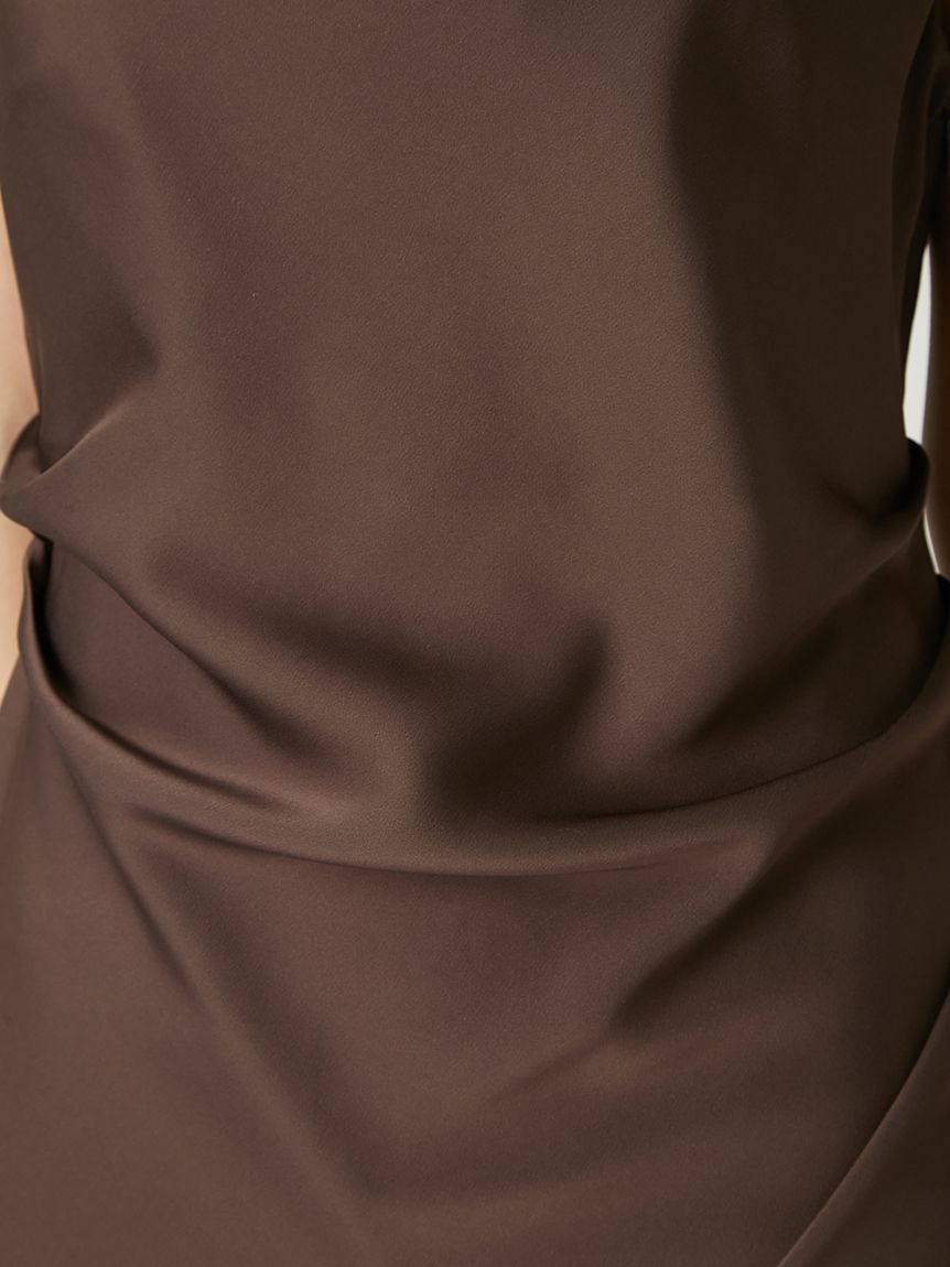 美品　FRAY.I.D ドレープサテンキャミワンピース／ウォッシャブル ピンク ドレープサテンキャミワンピース／ウォッシャブル(マキシ