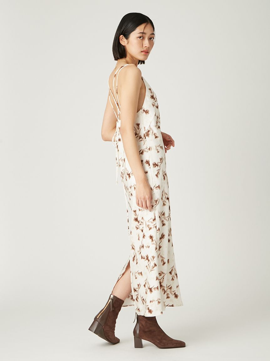 ボートネックキャミワンピース(マキシ・ロングワンピース)｜ワンピース