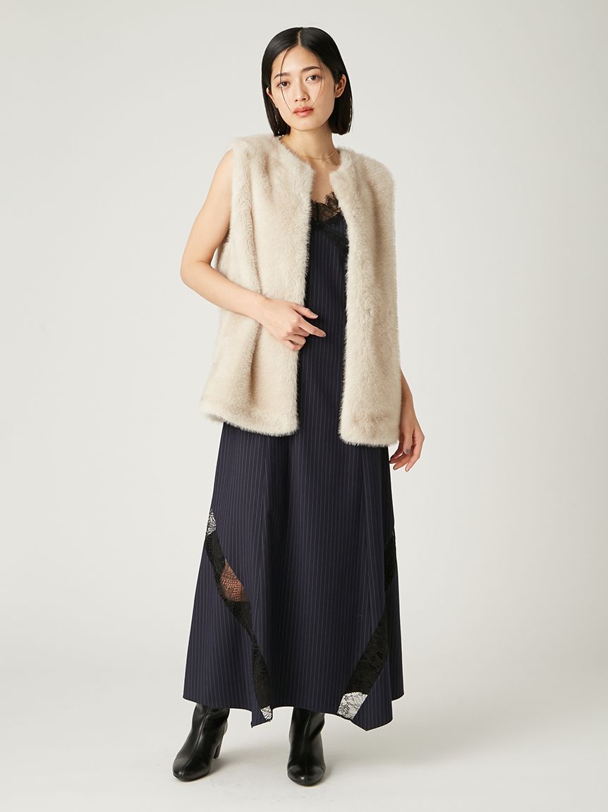◆送関税無料◆LoveShackFancy レーストリム スリップワンピース ◇送関税無料◇LoveShackFancy レーストリム スリップワンピース