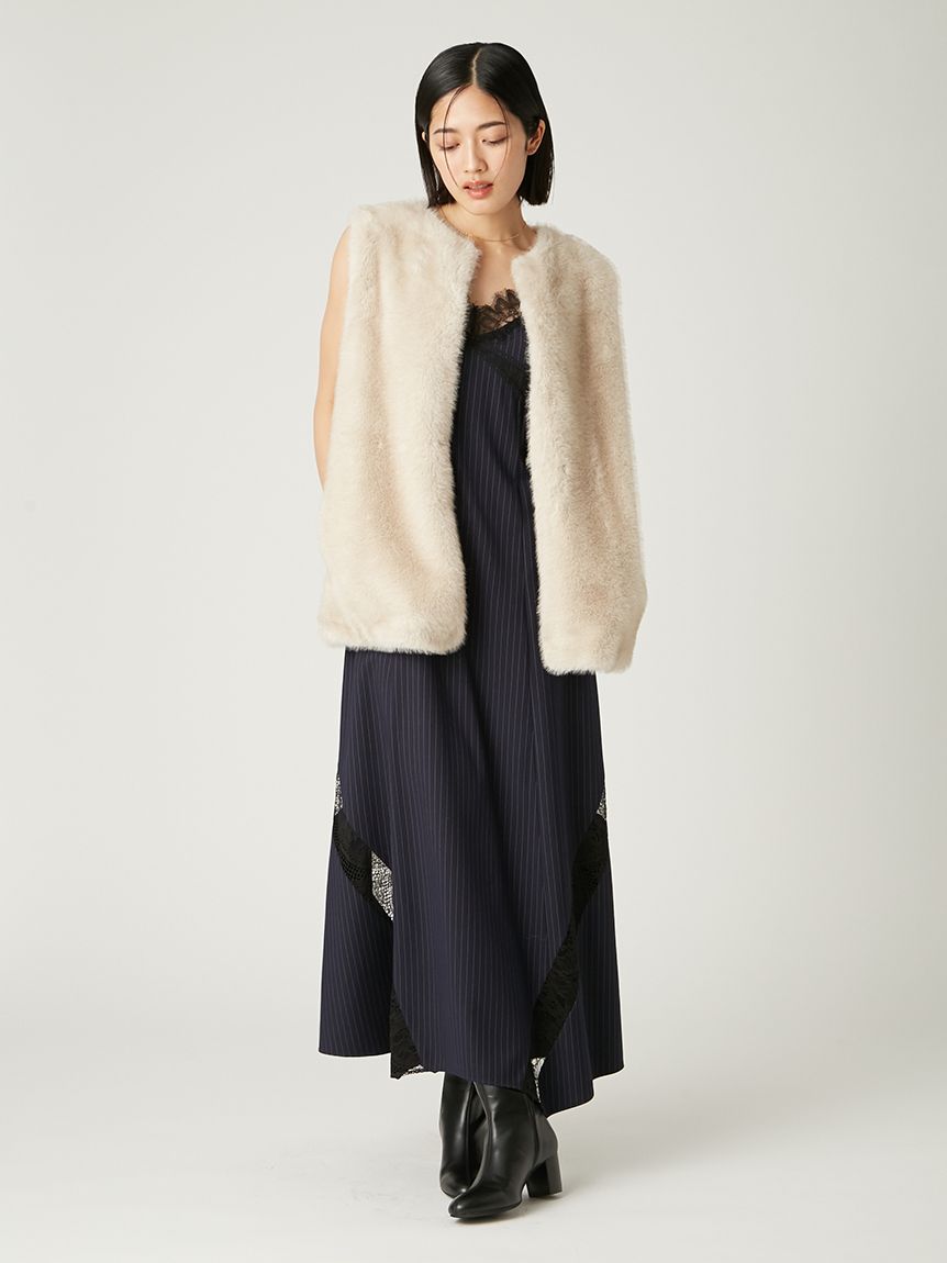 ★セール／即発♪★BCBG Kokoシンメトリーレーストリムワンピ★ キカ柄レースワンピース(M IVORY): ワンピース｜PMbox P&M