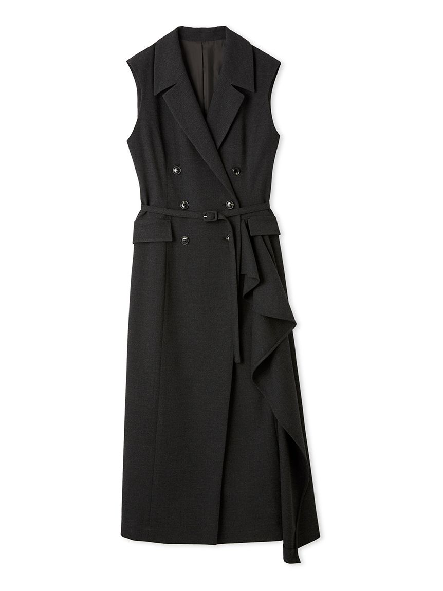 ダブルブレストアシメデザインワンピース(マキシ・ロングワンピース