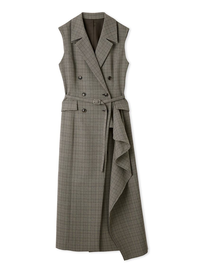 ダブルブレストアシメデザインワンピース(マキシ・ロングワンピース