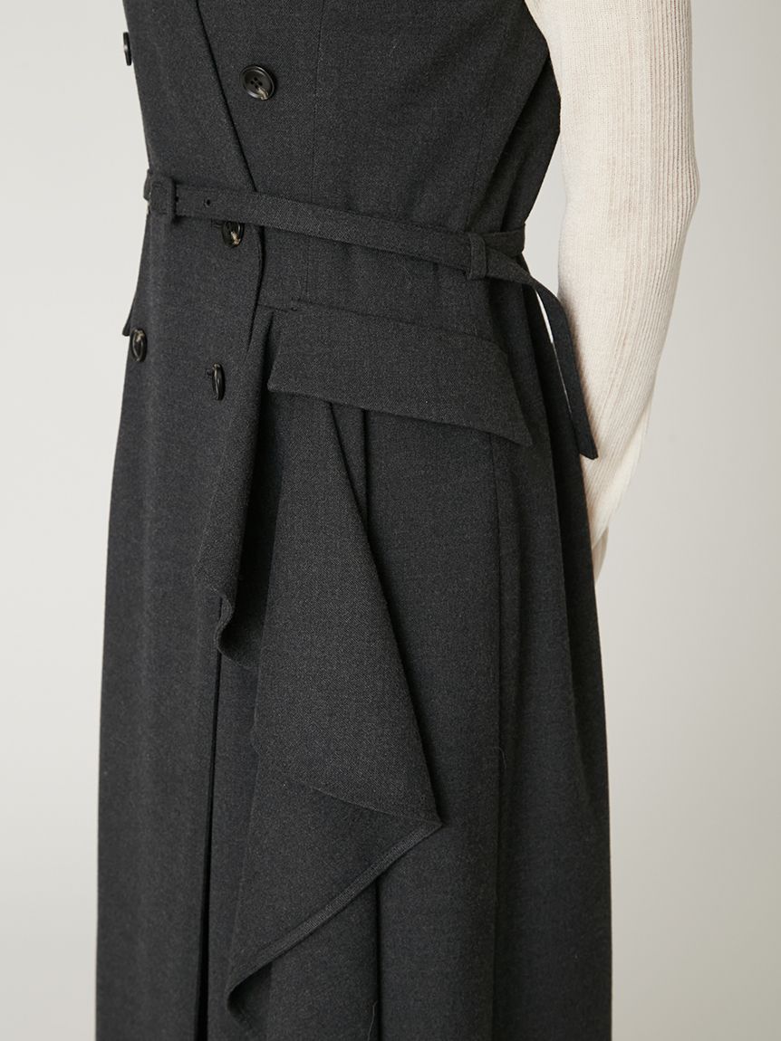 ダブルブレストアシメデザインワンピース(マキシ・ロングワンピース