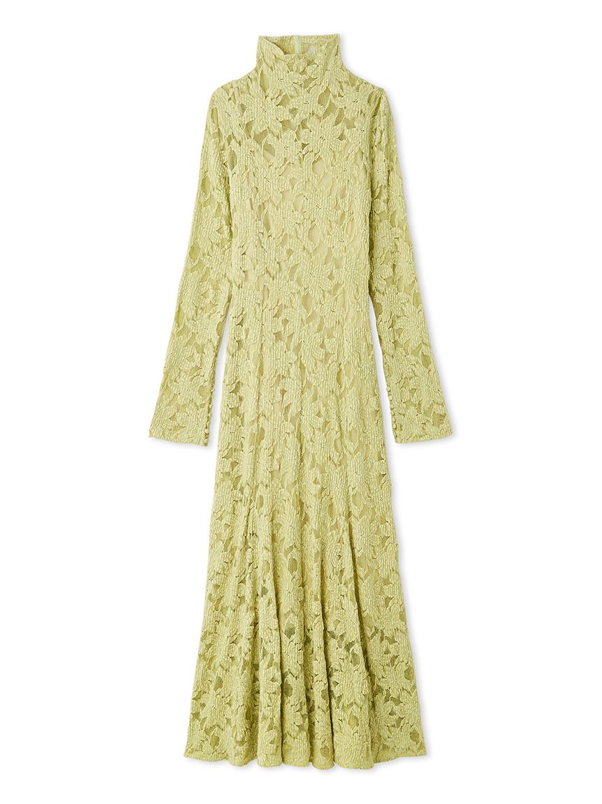 フラワーストレッチレースワンピース(マキシ・ロングワンピース