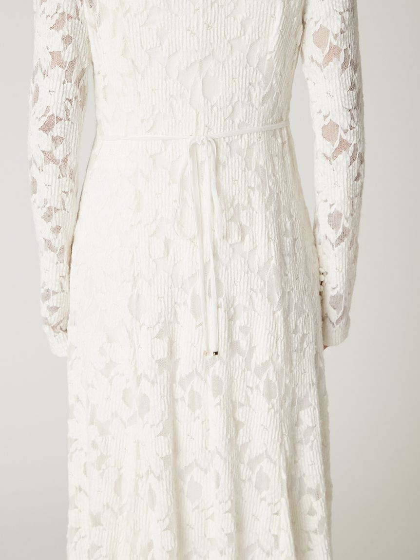 フラワーストレッチレースワンピース(マキシ・ロングワンピース