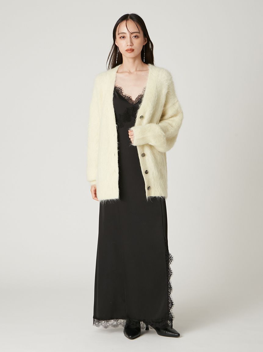 WEB限定カラー]レーストリムキャミワンピース(マキシ・ロング