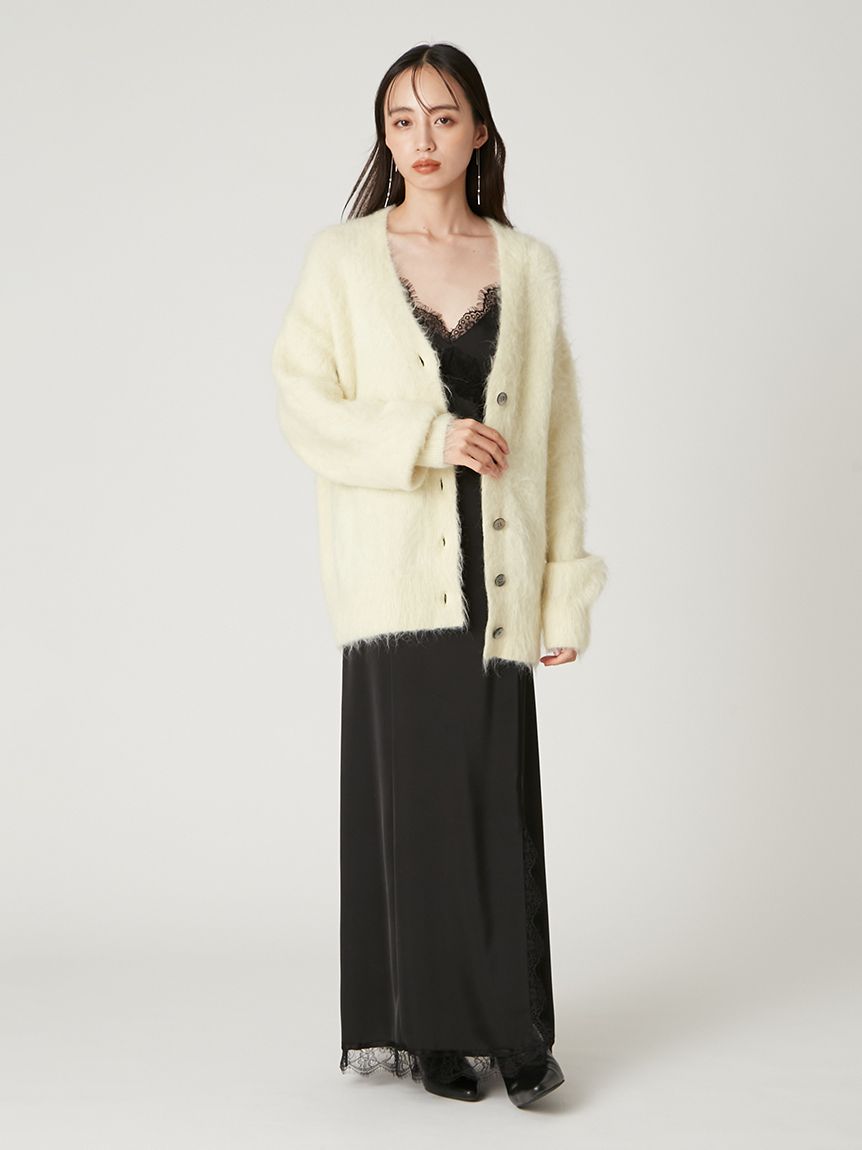 WEB限定カラー]レーストリムキャミワンピース(マキシ・ロング