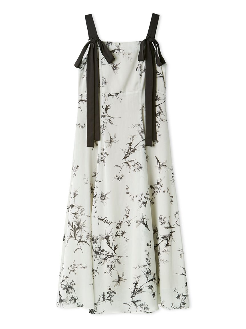 限定カラー・00サイズ】リボンディテールフローラルワンピース(マキシ