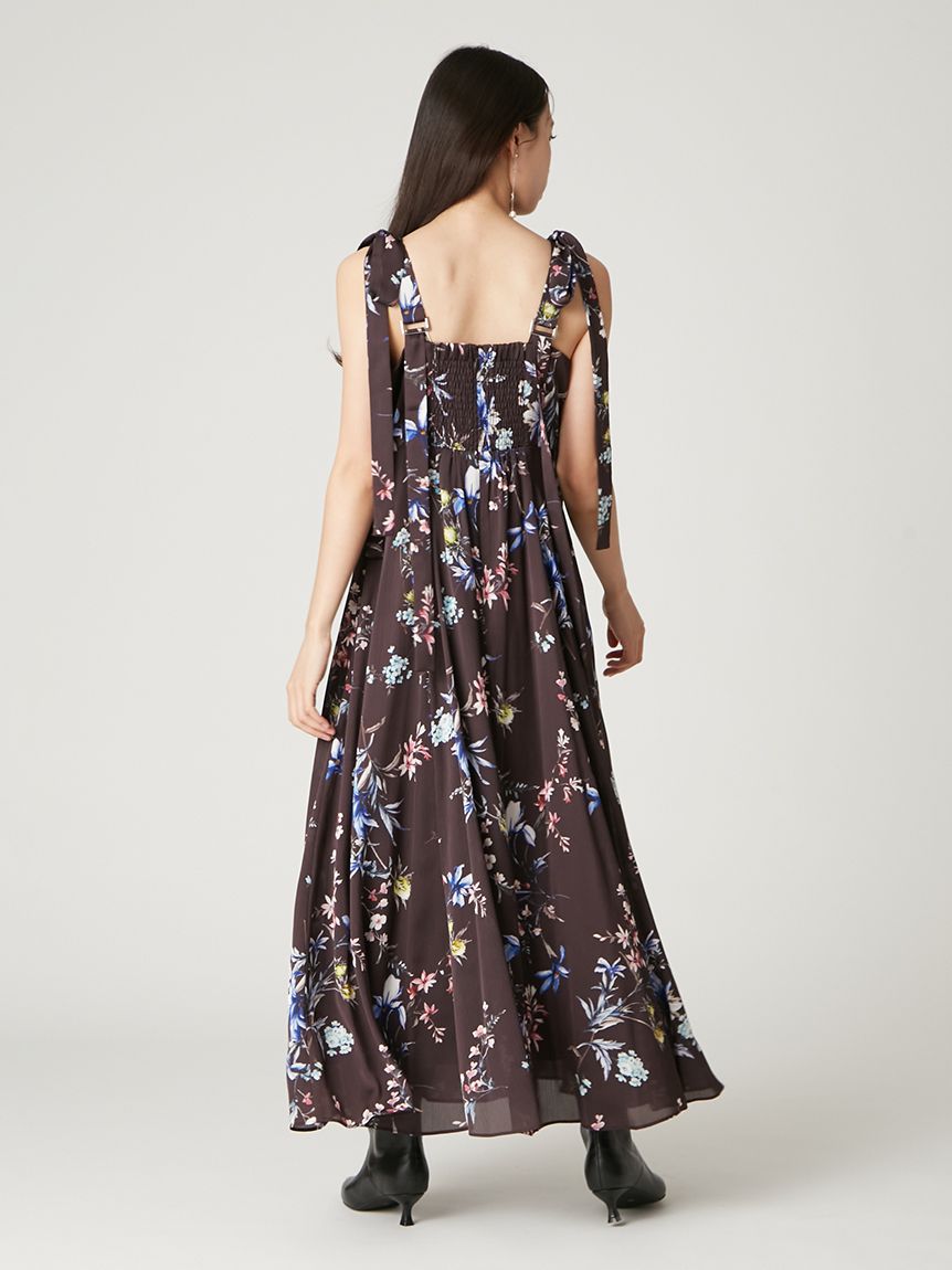 限定カラー・00サイズ】リボンディテールフローラルワンピース