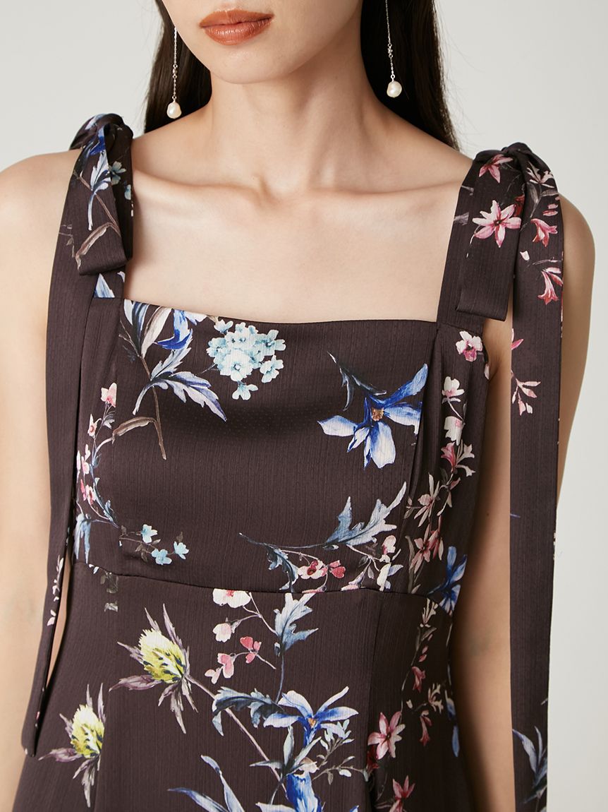 ひいらぎ ページ 限定カラー・00サイズ】リボンディテールフローラルワンピース(マキシ