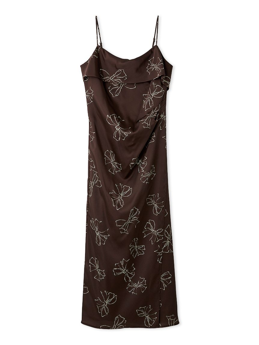 限定カラー】ドレープサテンキャミソールワンピース(マキシ・ロング