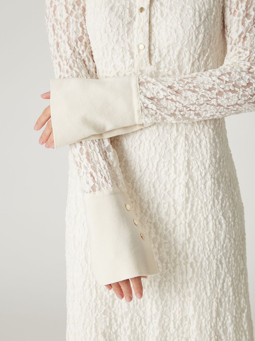 フィラ　レース　ワンピース　XL アイボリー　未使用 FILA ワンピース 「FILA/フィラ」カノコAラインフレアポロ