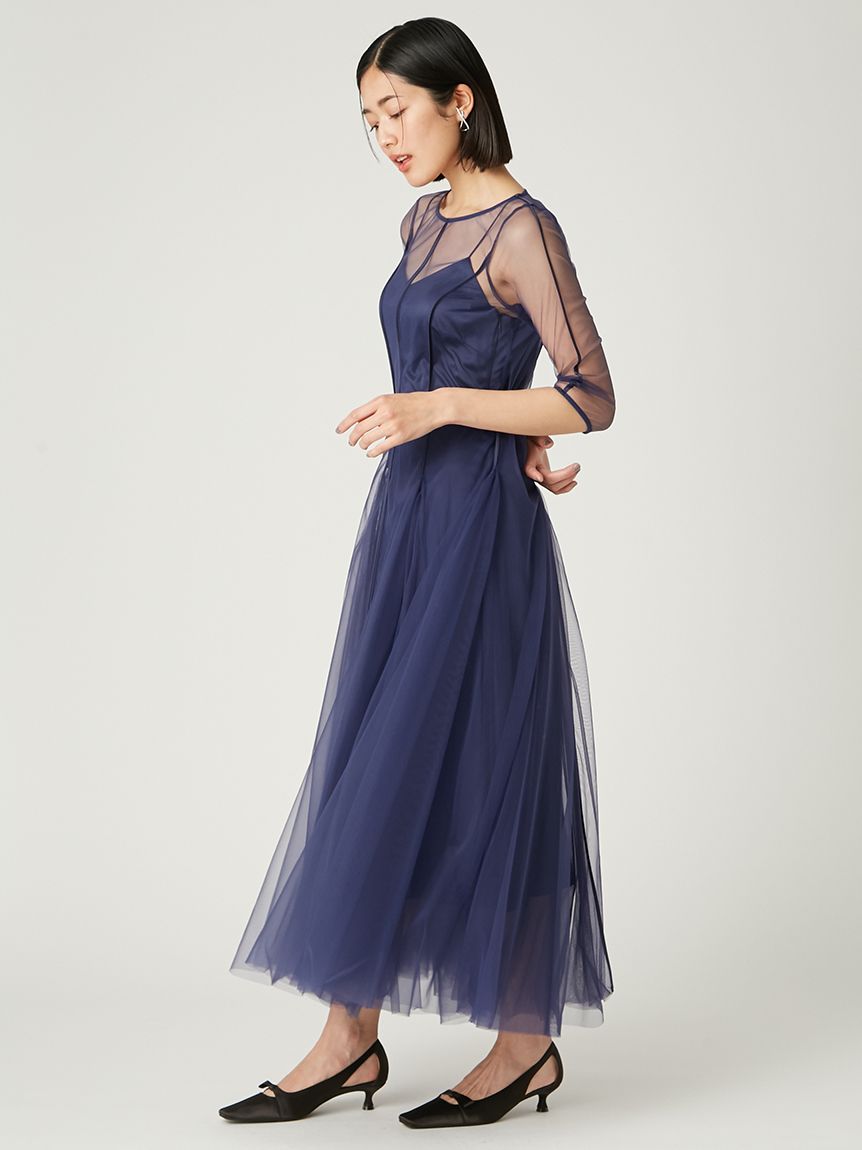 タグ付き新品【FRAY I.D】バックオープンシアードレス バックオープンシアードレス(ドレス)｜ワンピース｜FRAY I.D（フレイ