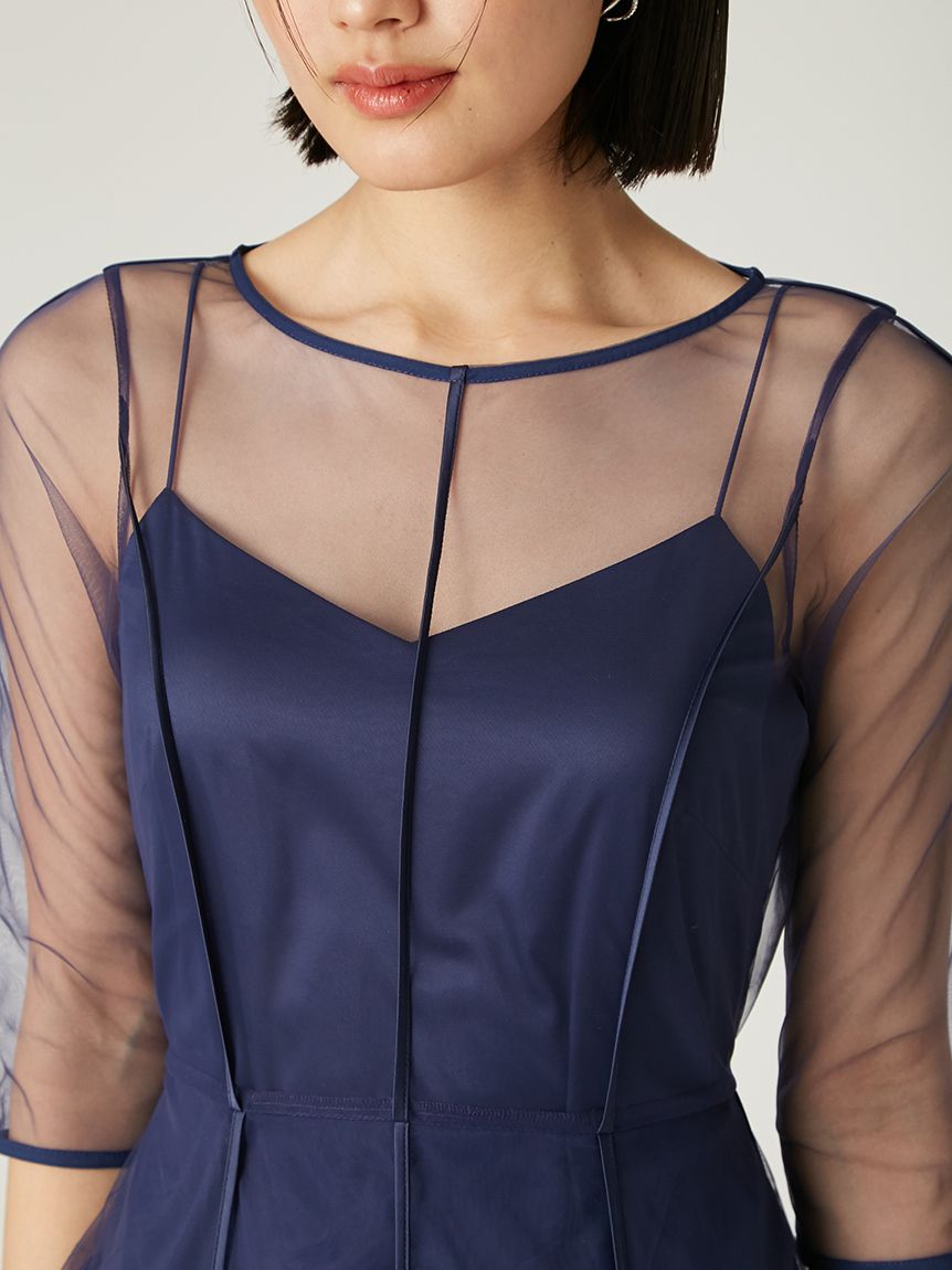 タグ付き新品【FRAY I.D】バックオープンシアードレス バックオープンシアードレス(ドレス)｜ワンピース｜FRAY I.D（フレイ