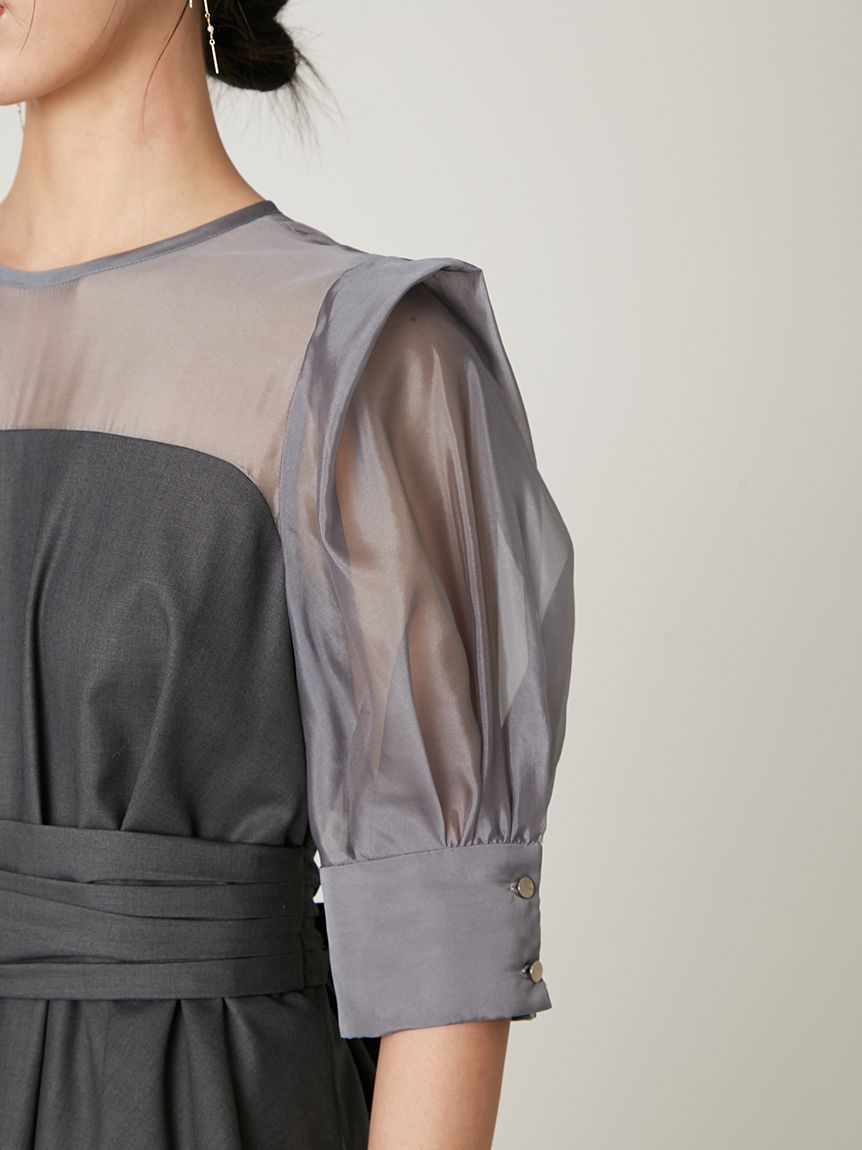 ぺプラムビスチェコンビネゾン(トップス＆ボトムセット)｜ワンピース