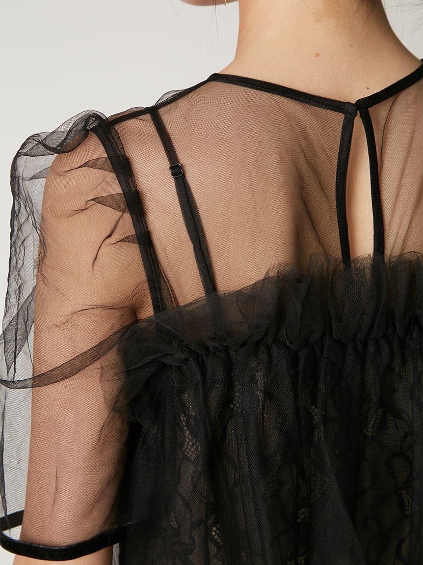 シルバーリーフレースレイヤードドレス(ドレス)｜ワンピース｜FRAY I.D