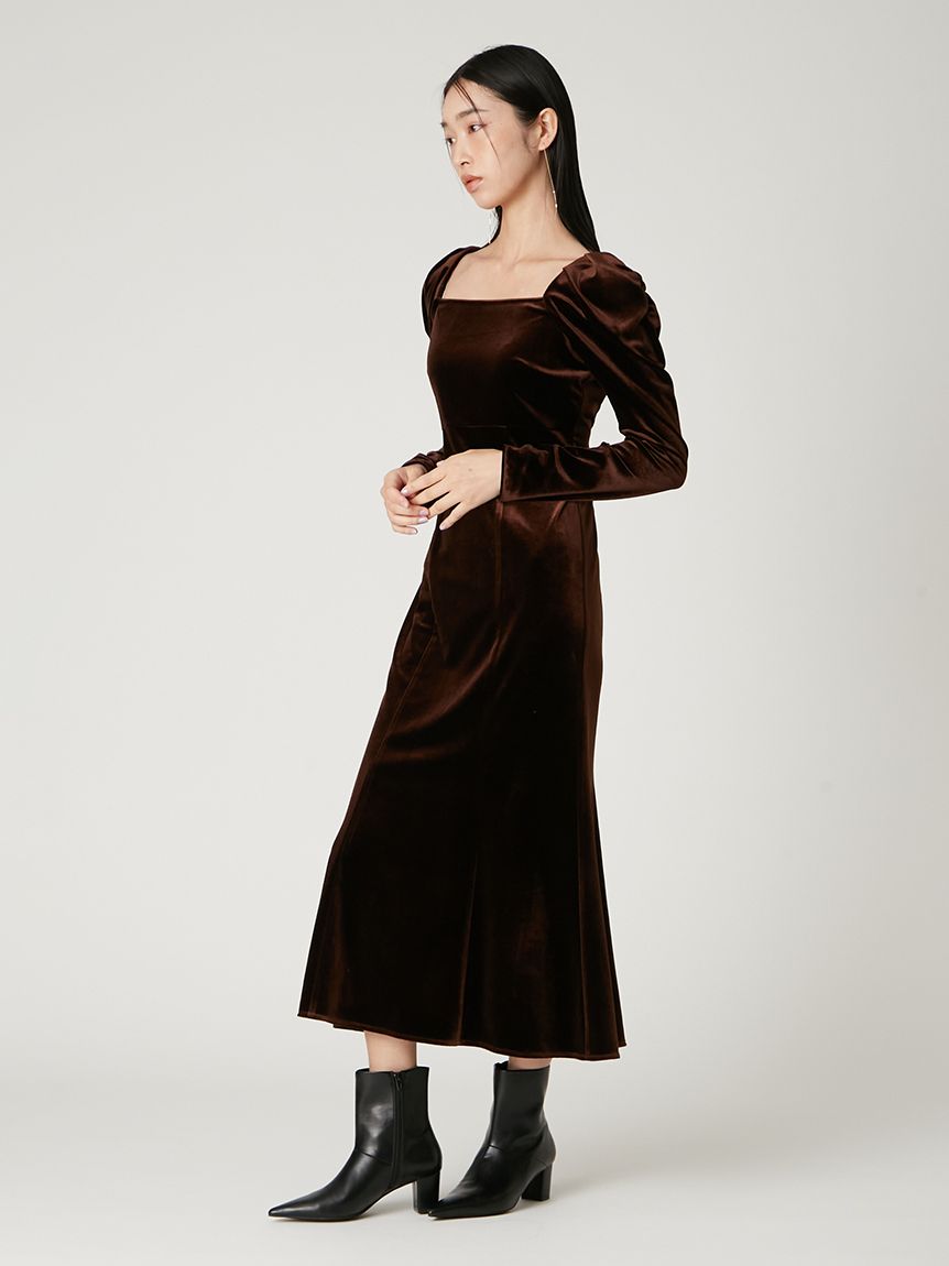 ベロアナローワンピース(マキシ・ロングワンピース)｜ワンピース｜FRAY