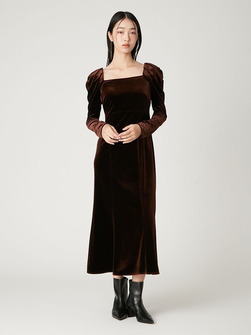 ベロアナローワンピース(マキシ・ロングワンピース)｜ワンピース｜FRAY