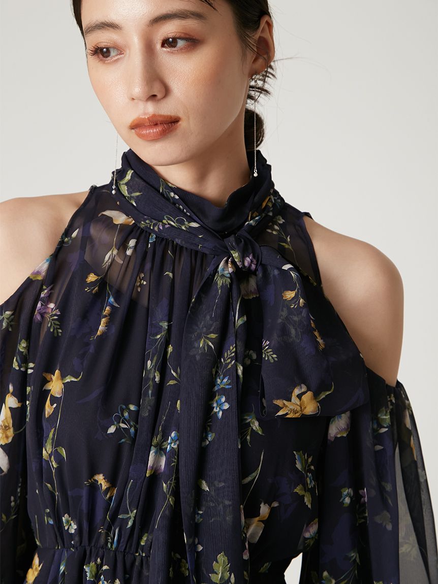 バリエーションプリントティアードワンピース DouDou（ドゥドゥ）の「【新色追加】【WEB限定】 SSプリントティアード