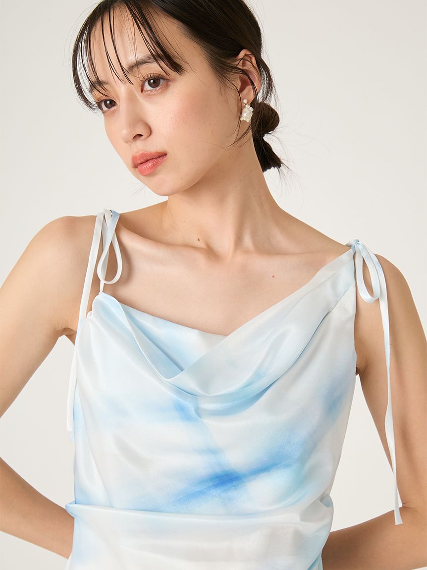FRAY I.D フレイアイディー　タックドレープキャミワンピース M タックドレープキャミワンピース(マキシ・ロングワンピース