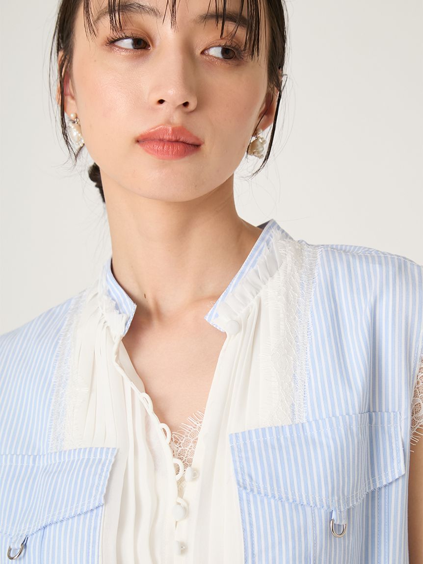 [EVERYDAY I LIKE]コンパクトフーディ- 美品 ミリタリーコンビプリーツワンピース(マキシ・ロングワンピース