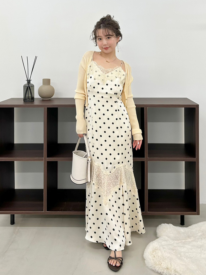 レーストリムマーメイドワンピース(マキシ・ロングワンピース