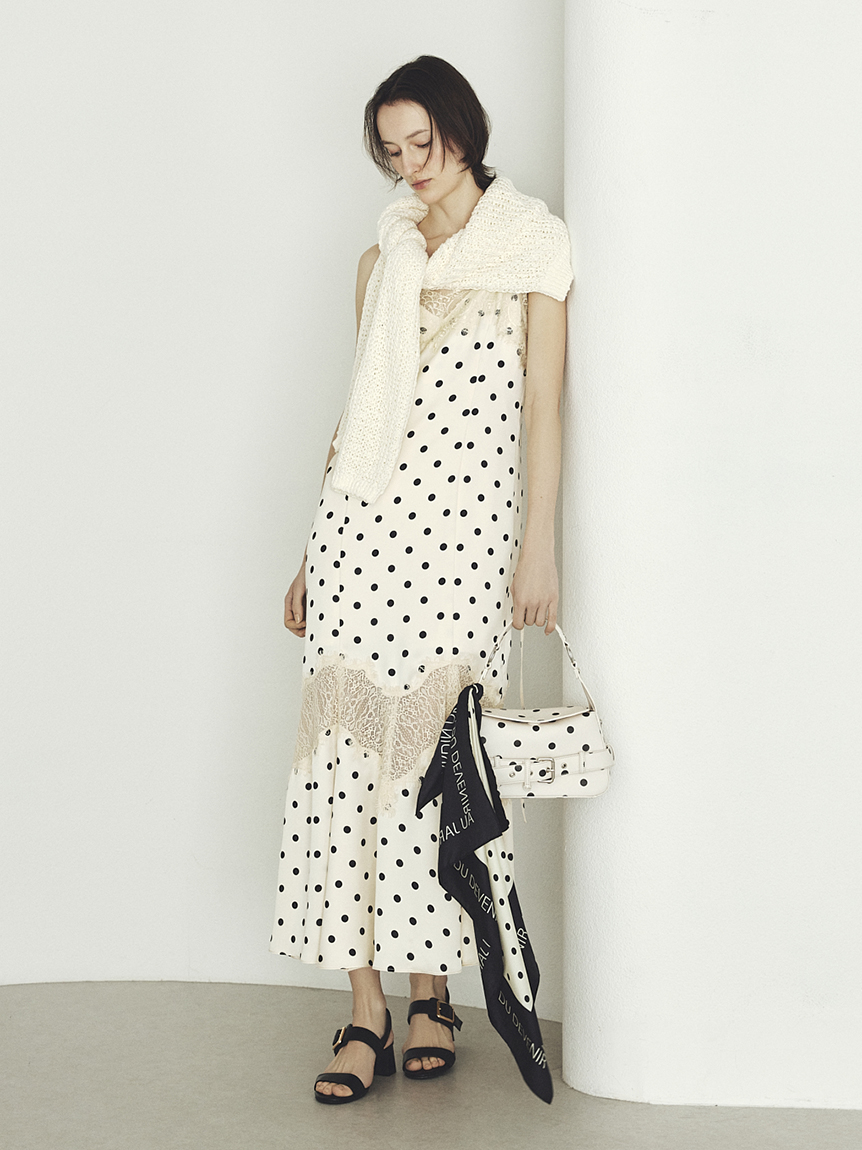 レーストリムマーメイドワンピース(マキシ・ロングワンピース