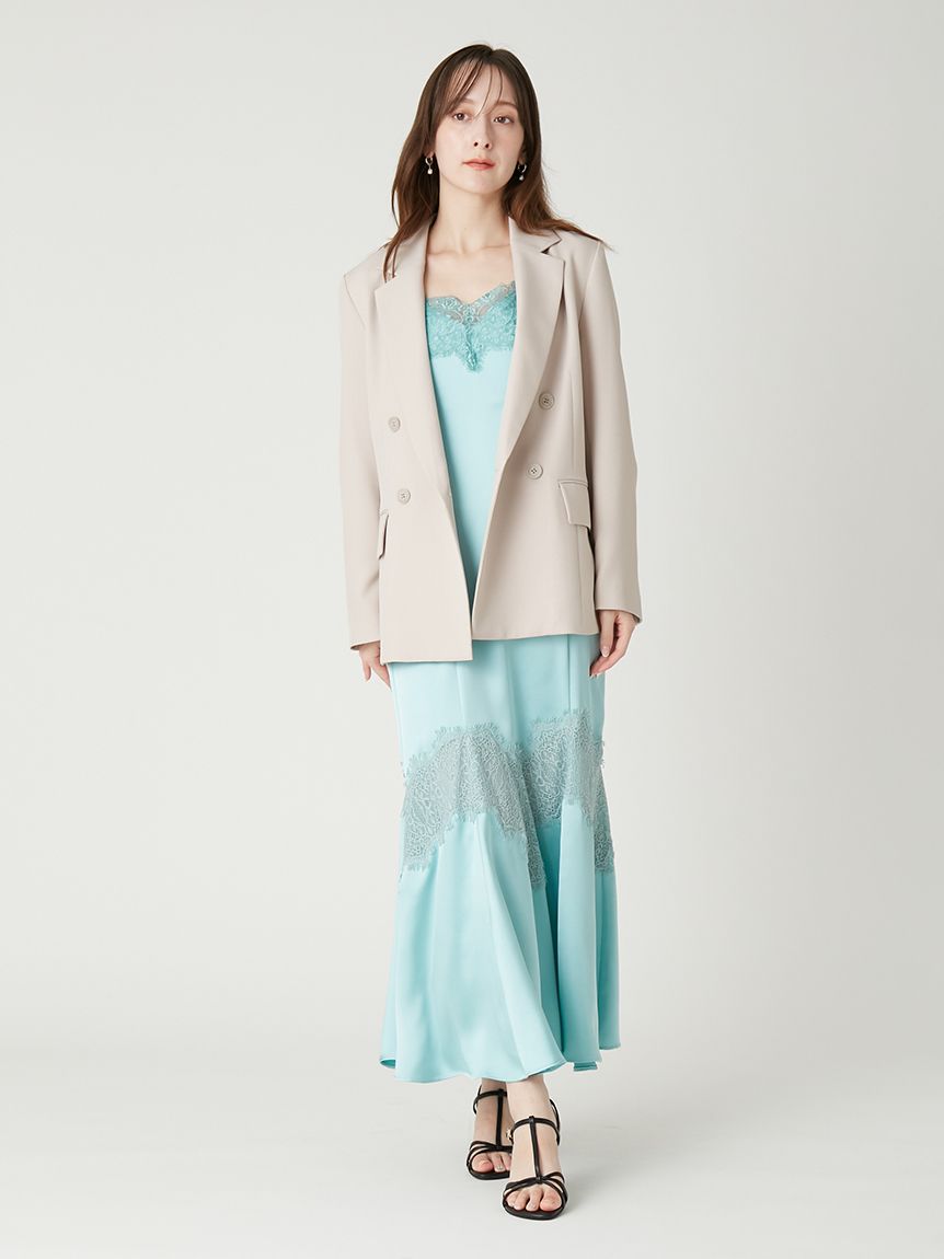 レーストリムマーメイドワンピース(マキシ・ロングワンピース