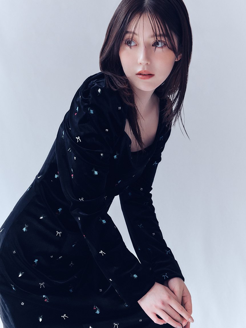 ベロアナローワンピース(マキシ・ロングワンピース)｜ワンピース｜FRAY