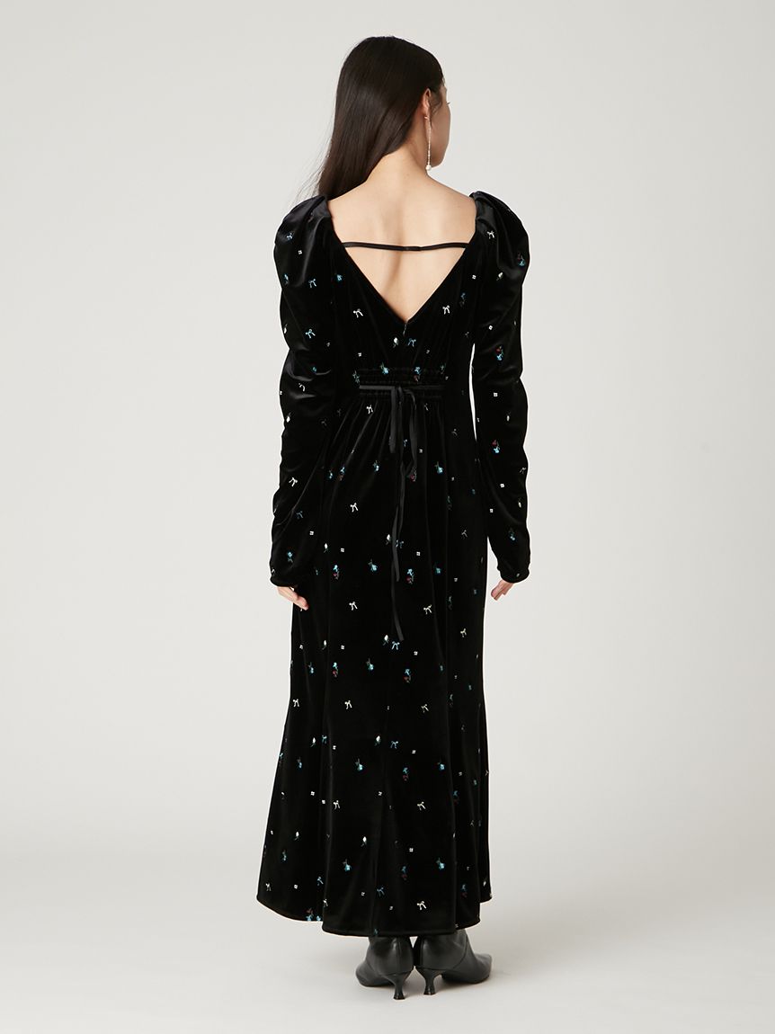 ベロアナローワンピース(マキシ・ロングワンピース)｜ワンピース｜FRAY