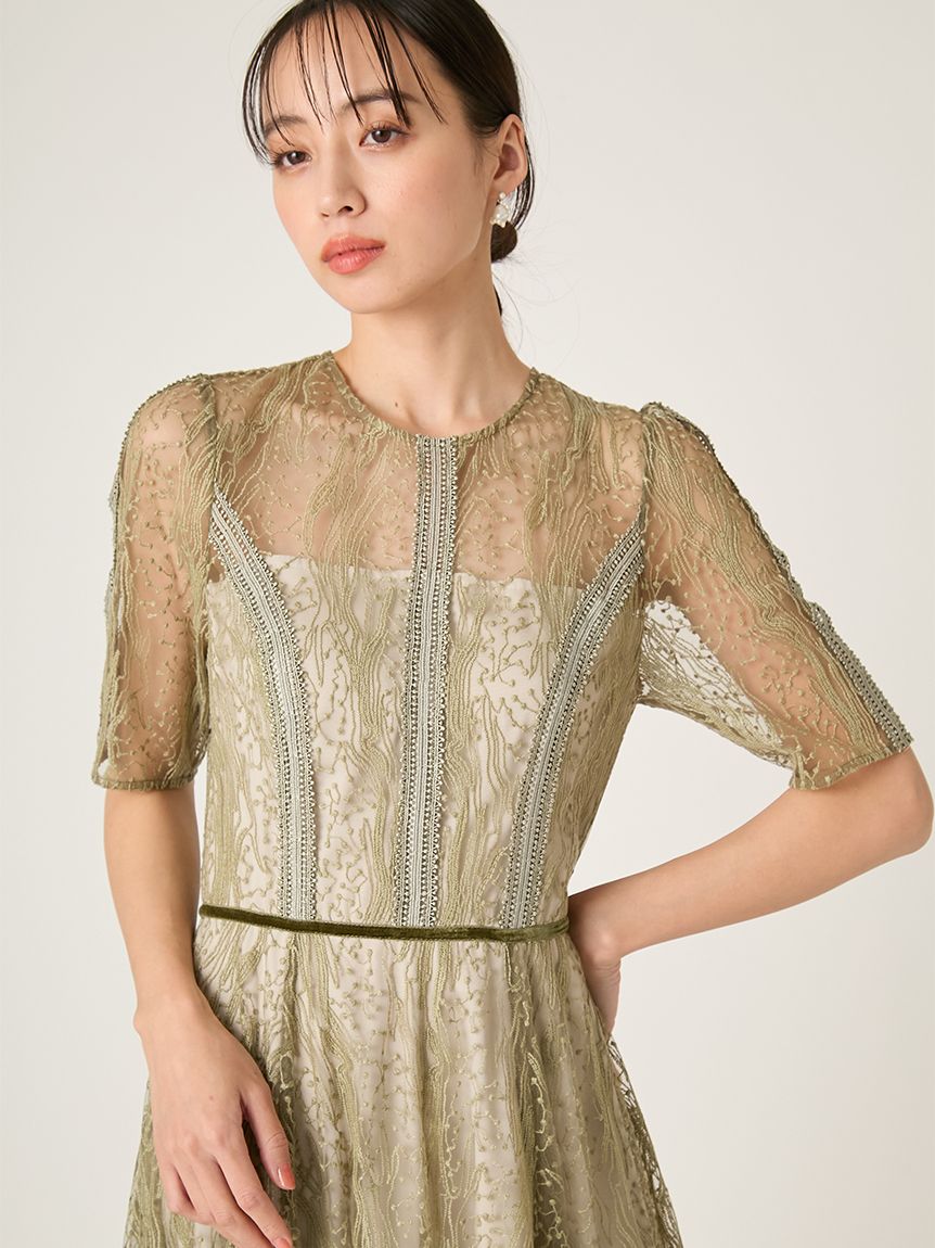 フローイングドットエンブロイダリードレス(ドレス)｜ワンピース｜FRAY