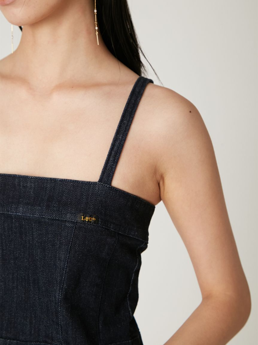 Lee× FRAY I.D】ストレートデニムキャミワンピース(マキシ・ロング