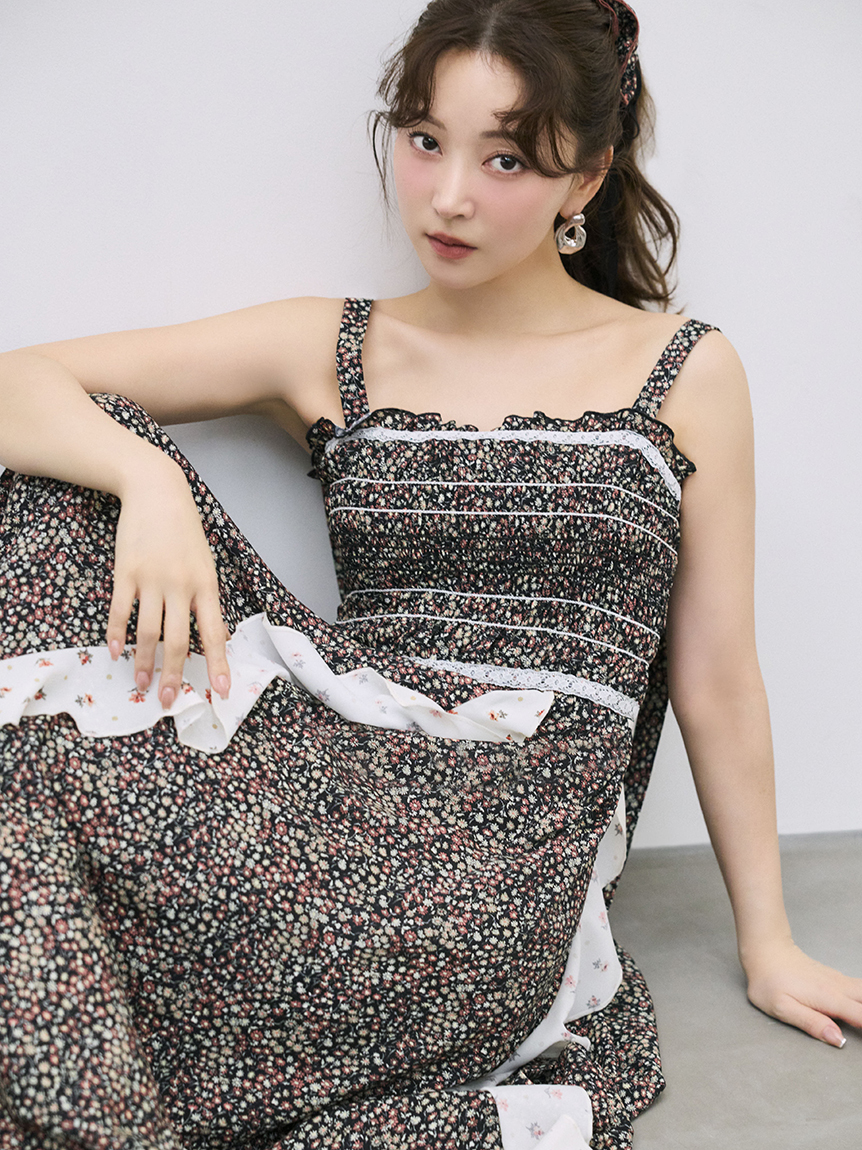 FRAY I.D MADE WITH LIBERTY FABRIC】ラッフルキャミソールドレス