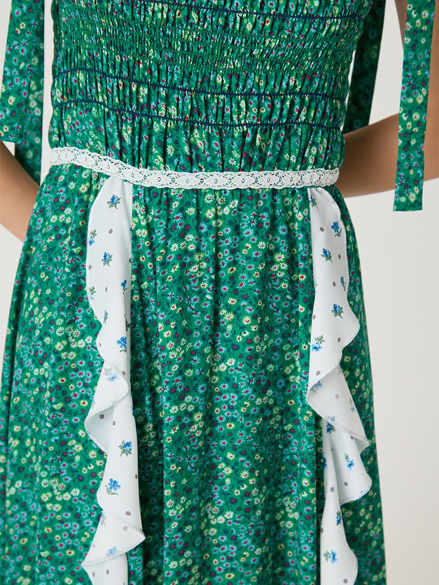 FRAY I.D MADE WITH LIBERTY FABRIC】ラッフルキャミソールドレス