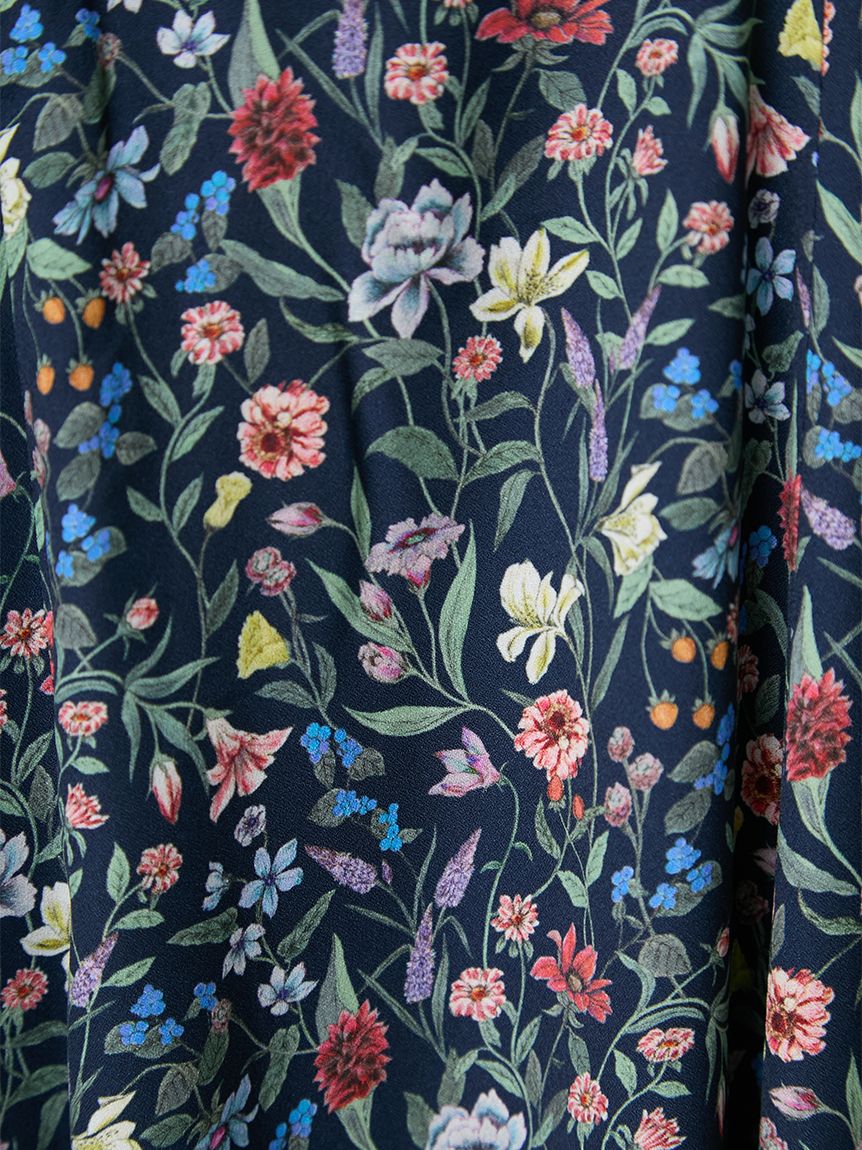 FRAY I.D MADE WITH LIBERTY FABRIC】パフスリーブワンピース(マキシ